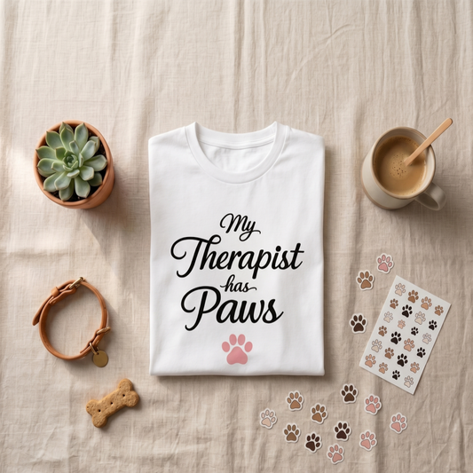 My Therapist Has Paws | Unisex Graphic Tee for Dog Lovers | Zen Street