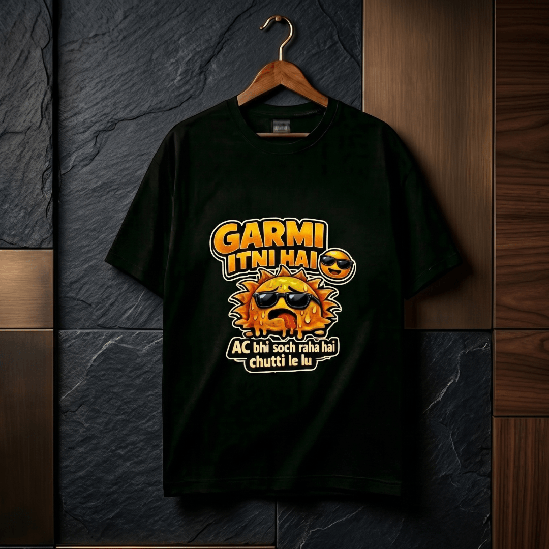 Garmi Itni Hai 😎 Funny Summer oversize T-Shirt | Premium Cotton - Zen Street