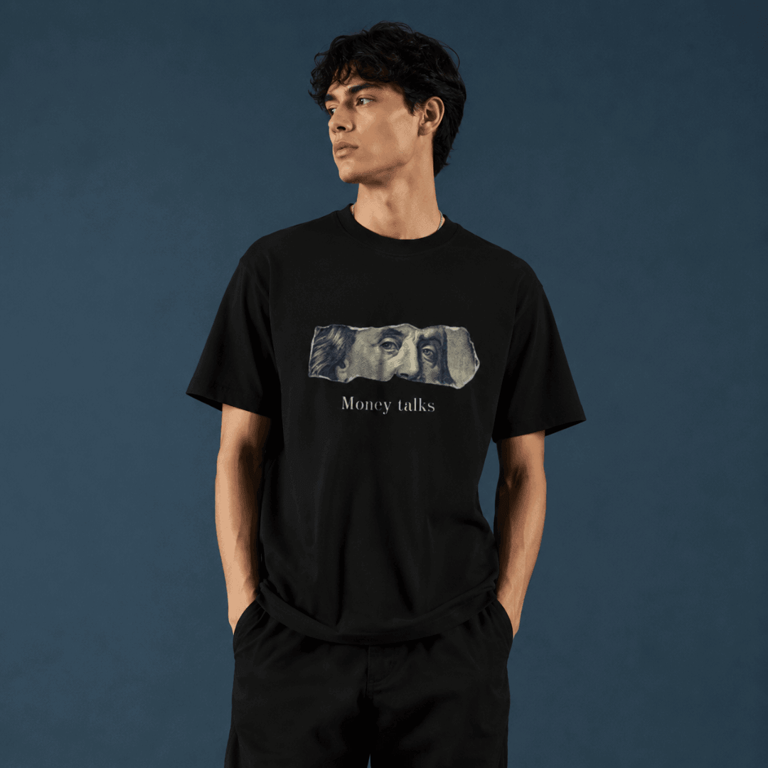 Money Talks | $100 Bill Graphic Tee | Unisex Oversized | Zen Street - Zen Street