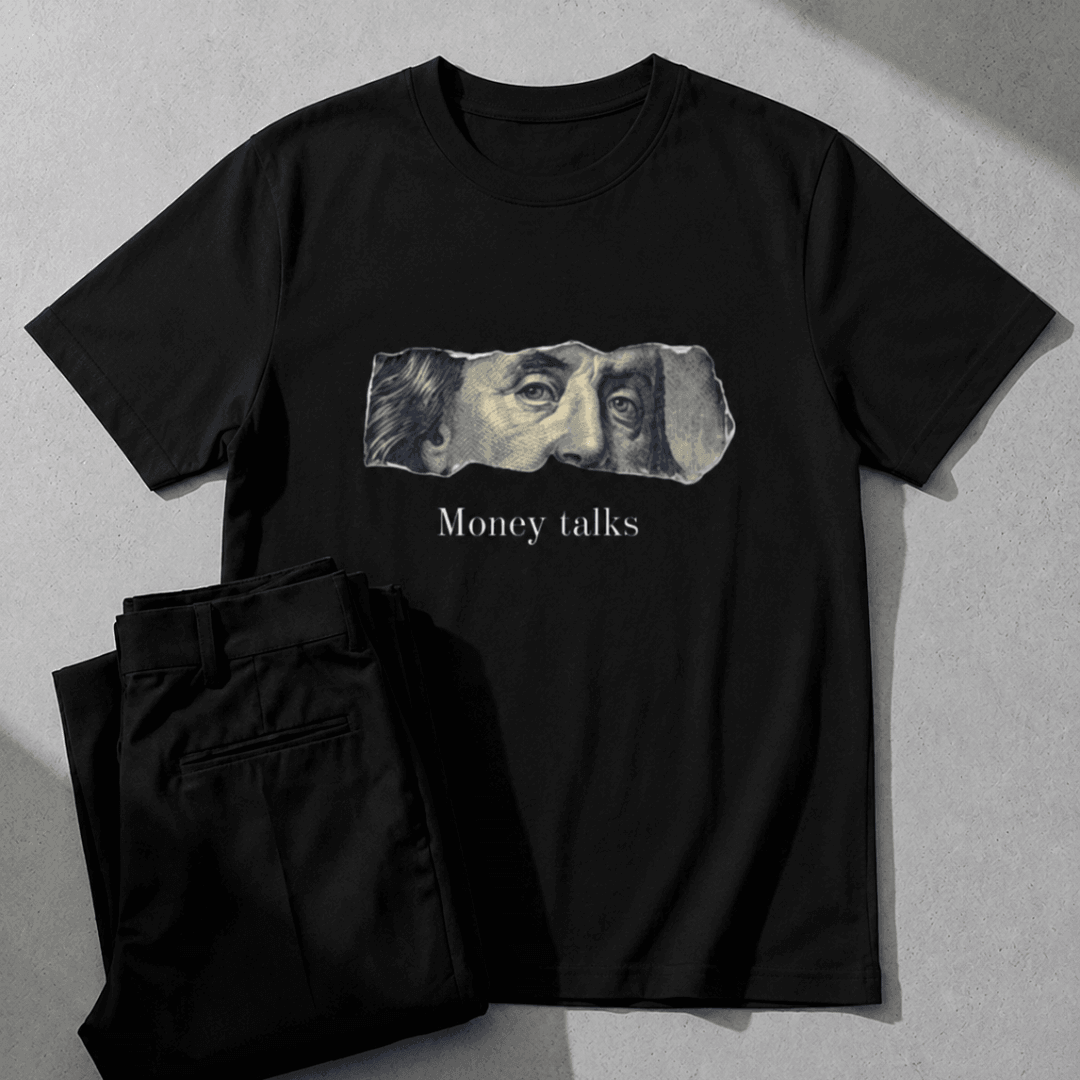 Money Talks | $100 Bill Graphic Tee | Unisex Oversized | Zen Street - Zen Street