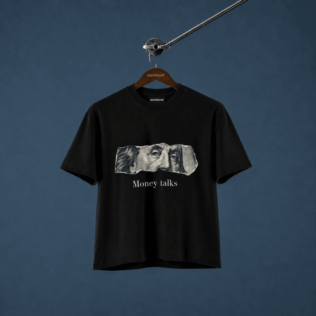 Money Talks | $100 Bill Graphic Tee | Unisex Oversized | Zen Street - Zen Street