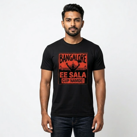 Bangalore Ee Sala Cup Namde T-Shirt | Cricket Fan Streetwear Tee