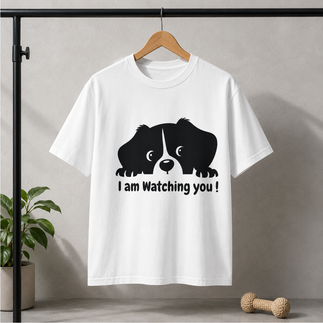 Funny Dog Lover Tee | White Cotton T-Shirt