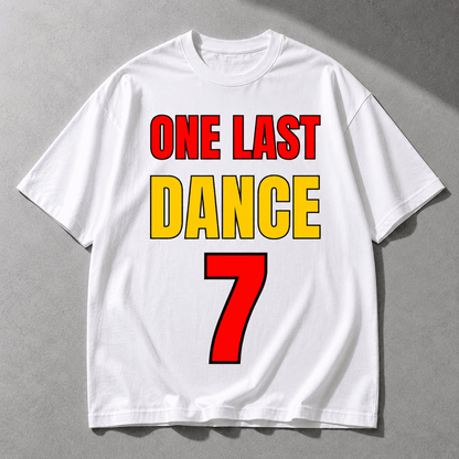 One Last Dance 7 | Football Number Graphic Tee | Unisex Oversized | Zen Street