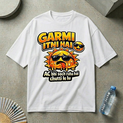 Garmi Itni Hai 😎 Funny Summer oversize T-Shirt | Premium Cotton - Zen Street